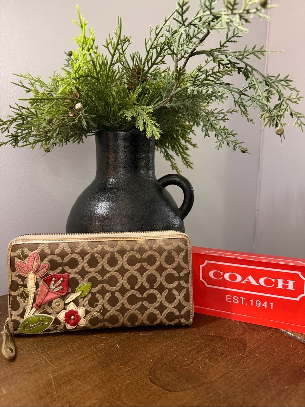 Coach “Japan Exclusive” Op Art Zip Around Wallet